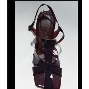 Zara caged heeled sandals